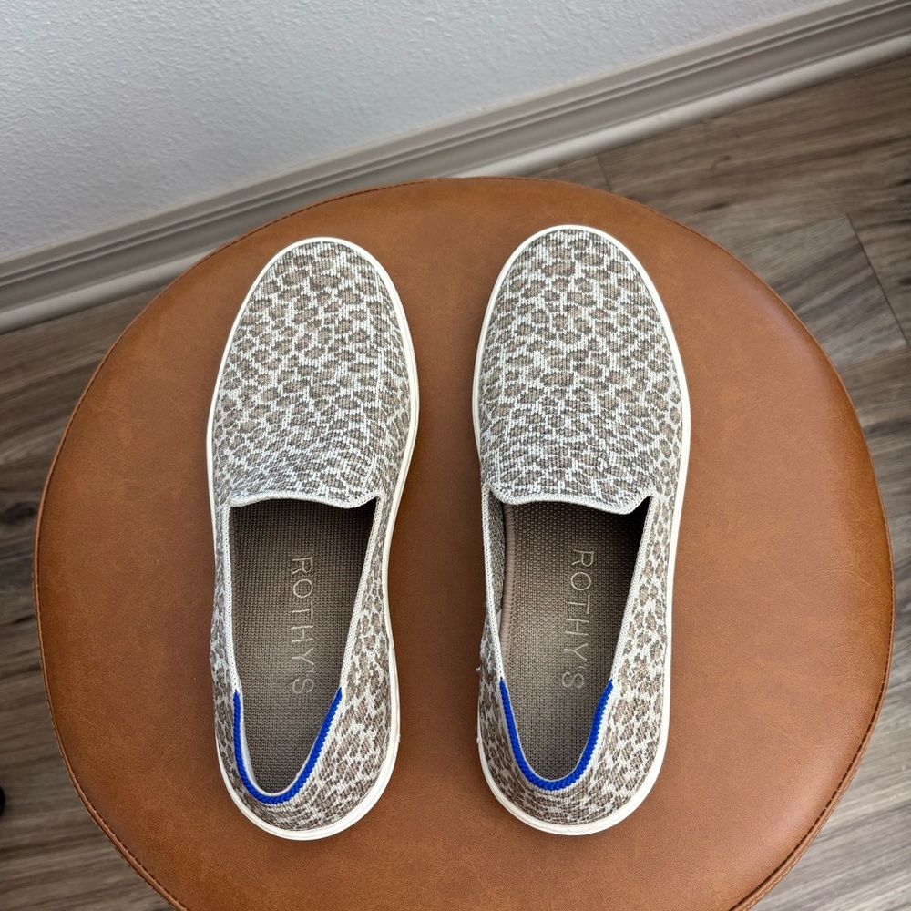 Rothy’s Animal Print Slip On Loafers Size 8